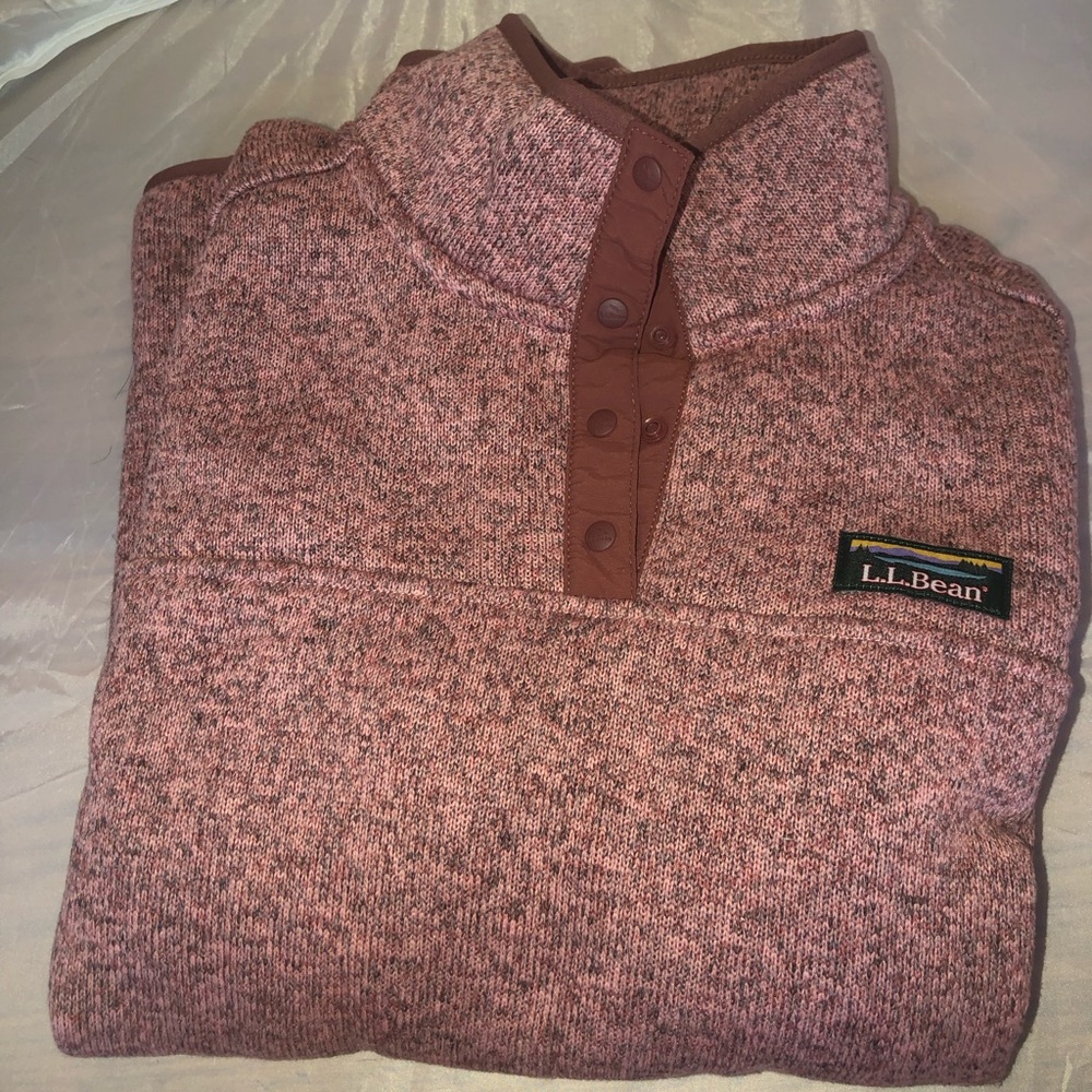 LL Bean Women’s large Sweater Fleece Quarter Pullover